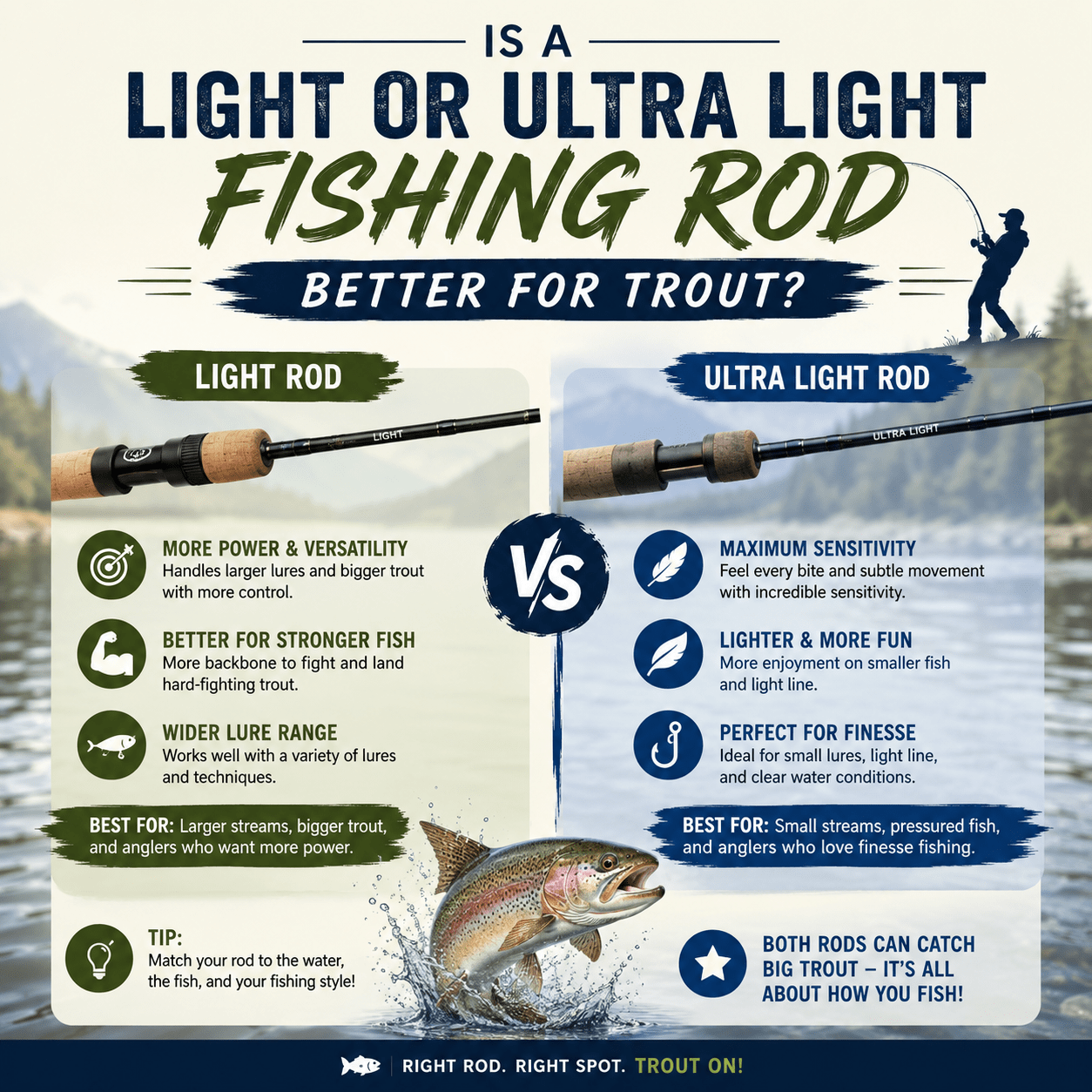Is a Light or Ultra Light Fishing Rod Better for Trout